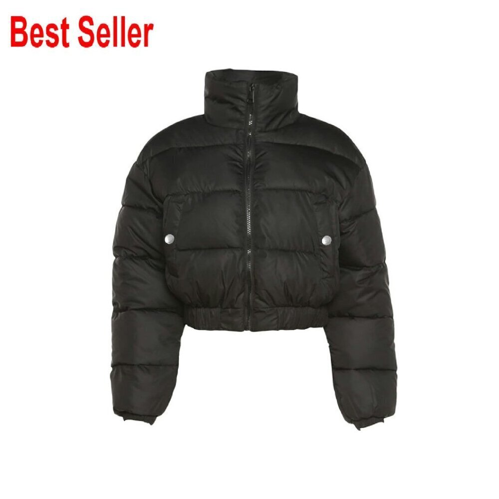 Cropped Puffer Jacket Quilted Lightweight Winter Coat Chic Y2K